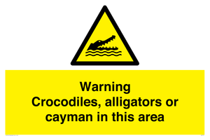 WL7511: Warning crocodiles, alligators or cayman in this area