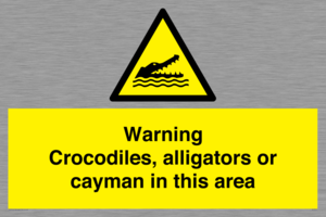 WL7511: Warning crocodiles, alligators or cayman in this area