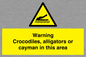 WL7511: Warning crocodiles, alligators or cayman in this area