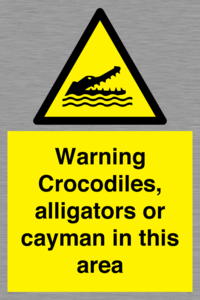 WL7511: Warning crocodiles, alligators or cayman in this area