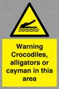 WL7511: Warning crocodiles, alligators or cayman in this area