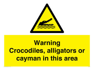 WL7511: Warning crocodiles, alligators or cayman in this area