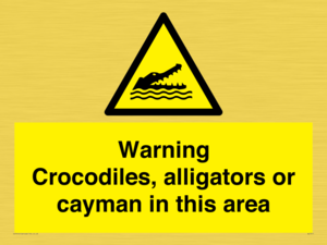 WL7511: Warning crocodiles, alligators or cayman in this area