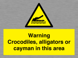 WL7511: Warning crocodiles, alligators or cayman in this area