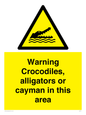 WL7511: Warning crocodiles, alligators or cayman in this area