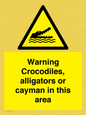 WL7511: Warning crocodiles, alligators or cayman in this area