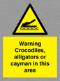 WL7511: Warning crocodiles, alligators or cayman in this area
