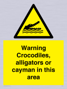 WL7511: Warning crocodiles, alligators or cayman in this area