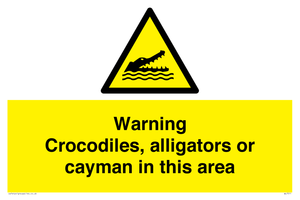 WL7511: Warning crocodiles, alligators or cayman in this area