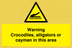 WL7511: Warning crocodiles, alligators or cayman in this area