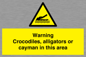 WL7511: Warning crocodiles, alligators or cayman in this area