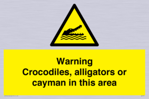 WL7511: Warning crocodiles, alligators or cayman in this area