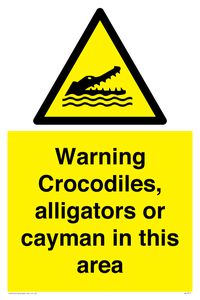 WL7511: Warning crocodiles, alligators or cayman in this area