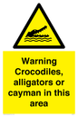 WL7511: Warning crocodiles, alligators or cayman in this area