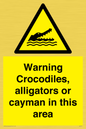 WL7511: Warning crocodiles, alligators or cayman in this area