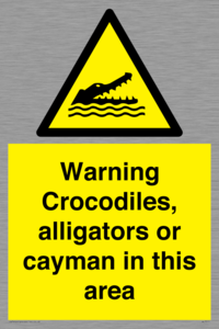 WL7511: Warning crocodiles, alligators or cayman in this area