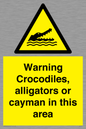 WL7511: Warning crocodiles, alligators or cayman in this area