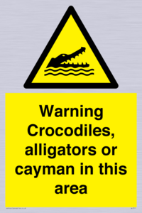 WL7511: Warning crocodiles, alligators or cayman in this area