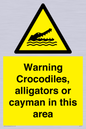 WL7511: Warning crocodiles, alligators or cayman in this area