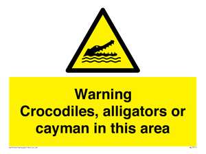 WL7511: Warning crocodiles, alligators or cayman in this area