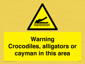 WL7511: Warning crocodiles, alligators or cayman in this area