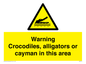 WL7511: Warning crocodiles, alligators or cayman in this area