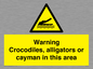 WL7511: Warning crocodiles, alligators or cayman in this area