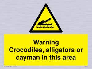 WL7511: Warning crocodiles, alligators or cayman in this area