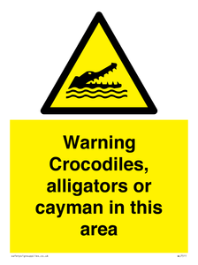 WL7511: Warning crocodiles, alligators or cayman in this area