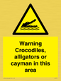 WL7511: Warning crocodiles, alligators or cayman in this area