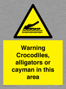 WL7511: Warning crocodiles, alligators or cayman in this area