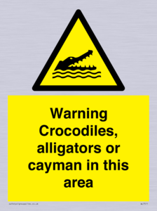 WL7511: Warning crocodiles, alligators or cayman in this area