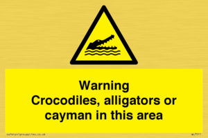WL7511: Warning crocodiles, alligators or cayman in this area