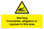 WL7511: Warning crocodiles, alligators or cayman in this area