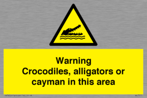 WL7511: Warning crocodiles, alligators or cayman in this area