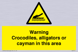 WL7511: Warning crocodiles, alligators or cayman in this area