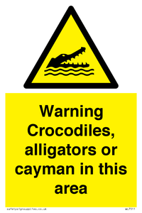 WL7511: Warning crocodiles, alligators or cayman in this area