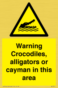 WL7511: Warning crocodiles, alligators or cayman in this area