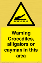WL7511: Warning crocodiles, alligators or cayman in this area