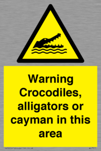 WL7511: Warning crocodiles, alligators or cayman in this area