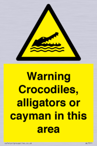 WL7511: Warning crocodiles, alligators or cayman in this area