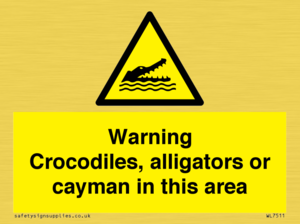 WL7511: Warning crocodiles, alligators or cayman in this area