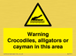 WL7511: Warning crocodiles, alligators or cayman in this area