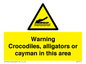 WL7511: Warning crocodiles, alligators or cayman in this area