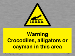 WL7511: Warning crocodiles, alligators or cayman in this area