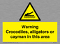 WL7511: Warning crocodiles, alligators or cayman in this area