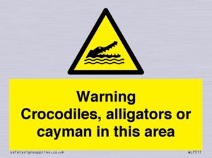 WL7511: Warning crocodiles, alligators or cayman in this area
