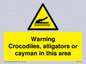 WL7511: Warning crocodiles, alligators or cayman in this area