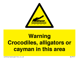 WL7511: Warning crocodiles, alligators or cayman in this area