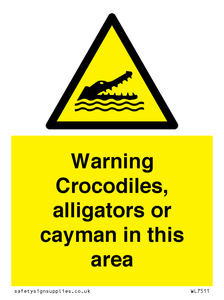 WL7511: Warning crocodiles, alligators or cayman in this area